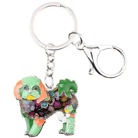 maltese yorkie Shih tzu Multicolor Keychain