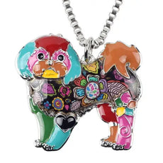 Maltese Yorkie Shih Tzu Multicolor Necklace