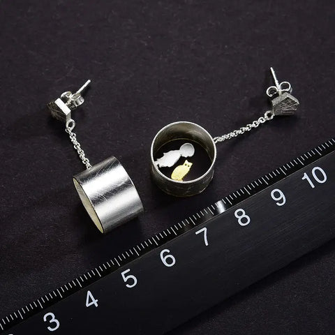 Meeting Love With Cat Drop Earrings