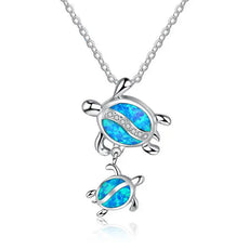 Mom and Baby Turtle Necklace