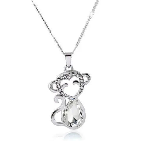 Monkey Necklace And Earrings Set