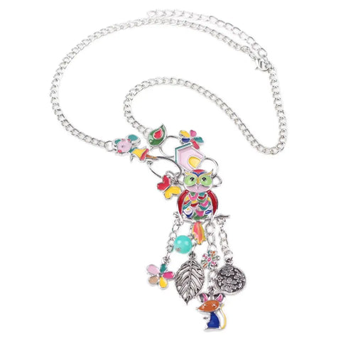 Mouse, Bird and Owl Necklace