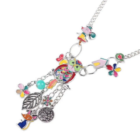 Mouse, Bird and Owl Necklace