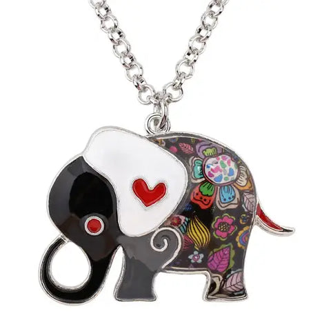 Multicolor Baby Elephant Necklace