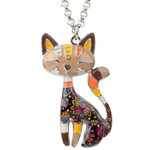 Multicolor Cat Necklace