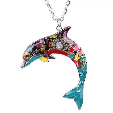 Multicolor Dolphin Necklace