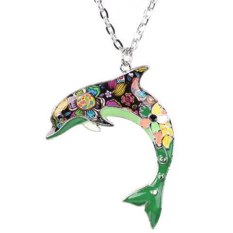 Multicolor Dolphin Necklace