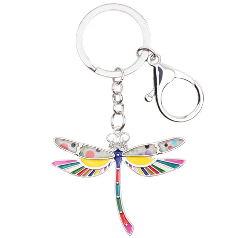 Multicolor Dragonfly Keychain