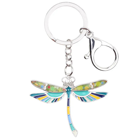 Multicolor Dragonfly Keychain