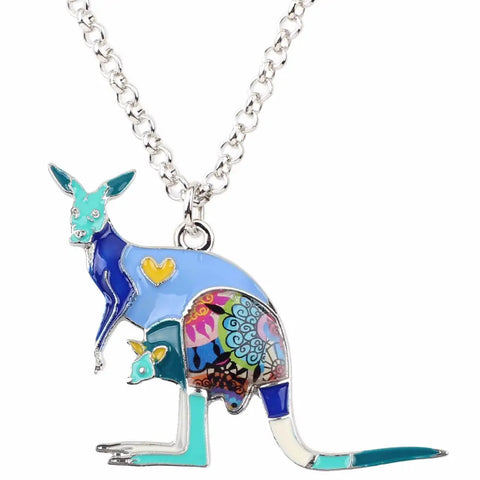 Multicolor Kangaroo Mom&Baby Necklace