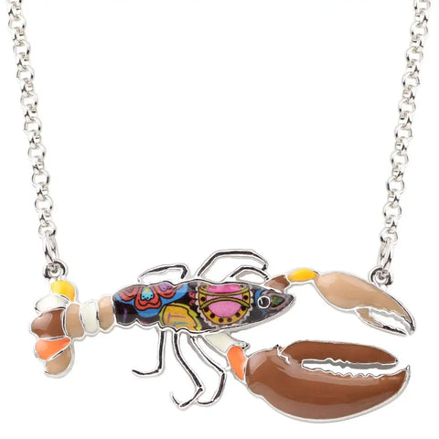 Multicolor Lobster Necklace