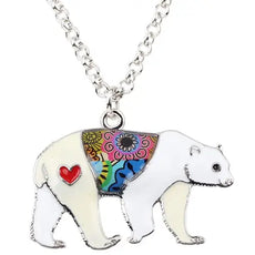 Multicolor Polar Bear Necklace