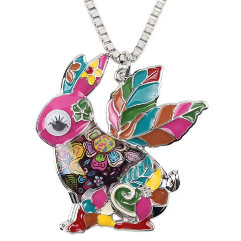 Multicolor Rabbit Necklace