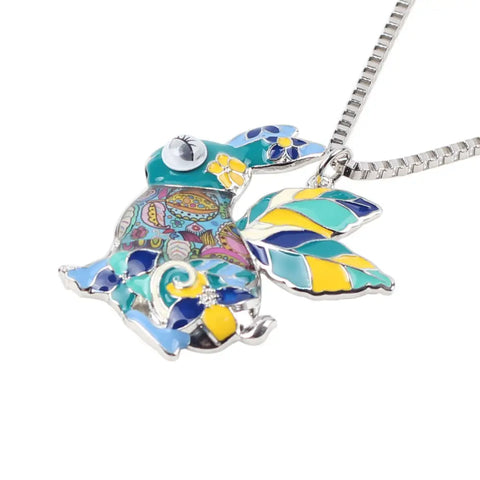 Multicolor Rabbit Necklace