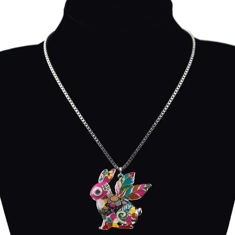 Multicolor Rabbit Necklace