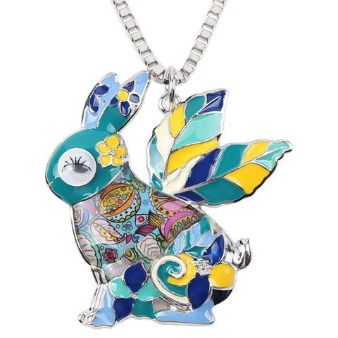 Multicolor Rabbit Necklace