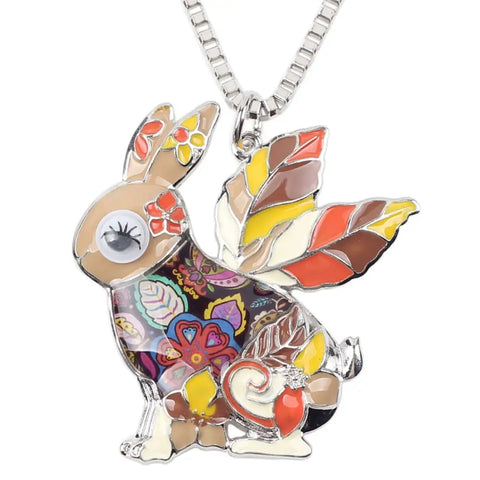 Multicolor Rabbit Necklace