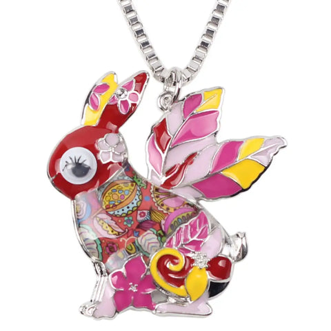 Multicolor Rabbit Necklace