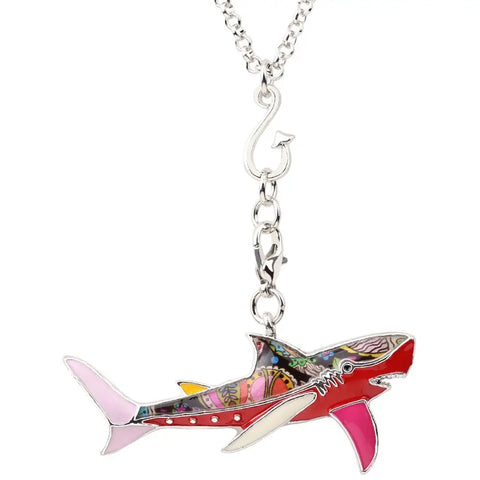 Multicolor Shark Necklace