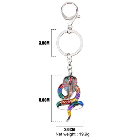 Multicolor Snake Keychain