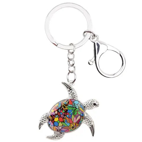 Multicolor Turtle Keychain