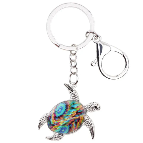 Multicolor Turtle Keychain