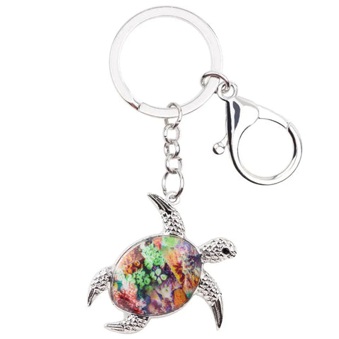 Multicolor Turtle Keychain