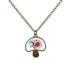Mushroom Shaped Flower Necklace