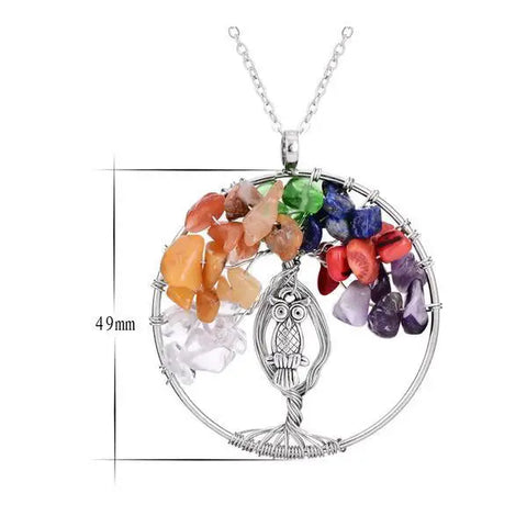 Natural Stone Owl Necklace