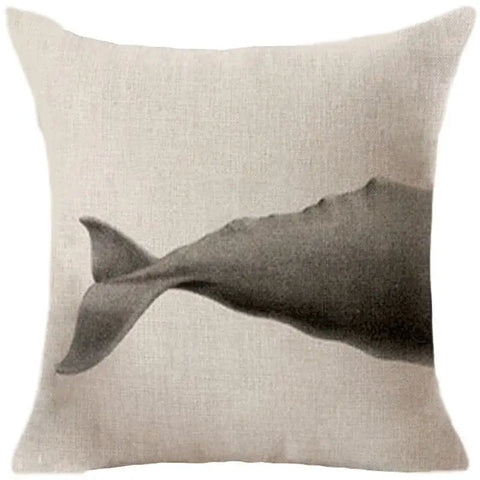 Ocean Whale and Shark Cushion
