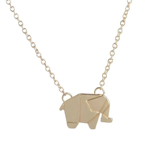 Origami Elephant Necklace