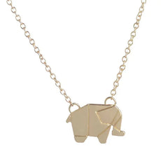 Origami Elephant Necklace