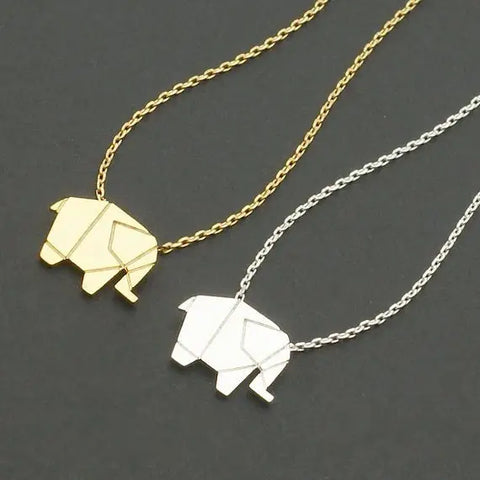 Necklace - Origami Elephant Necklace