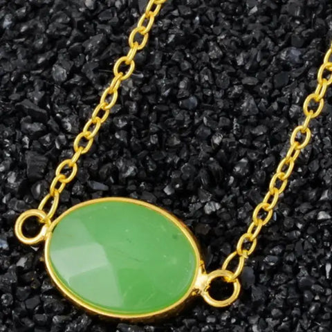 Oval Stone Necklace