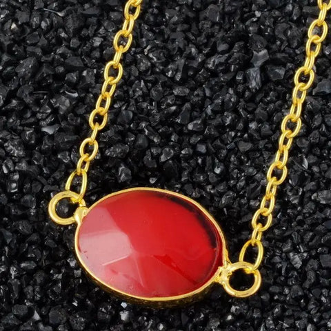 Oval Stone Necklace