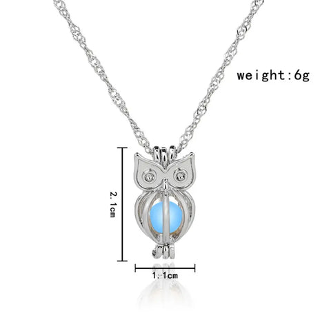 Owl Glow in the Dark Necklace