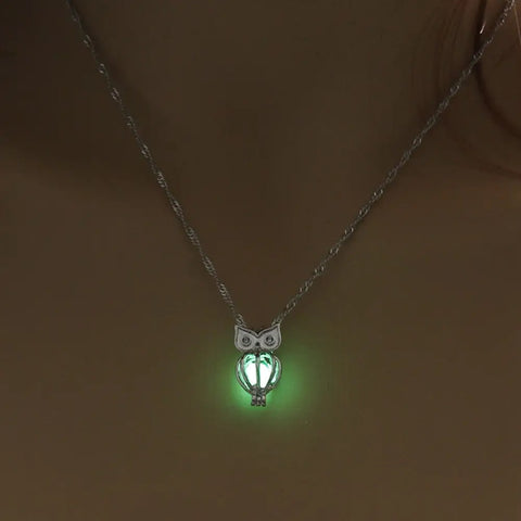 Owl Glow in the Dark Necklace