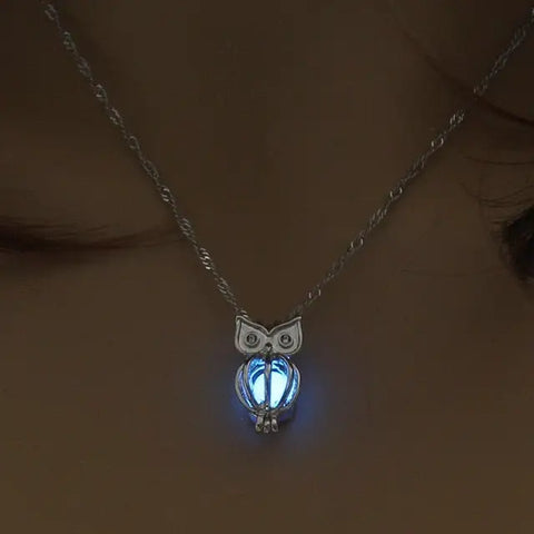 Owl Glow in the Dark Necklace