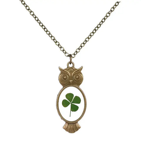 Owl Shaped Flower Necklace