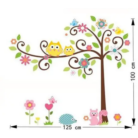 Owls on Tree Wall Stickers