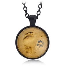 Paw & Footprint in the Sand Necklace