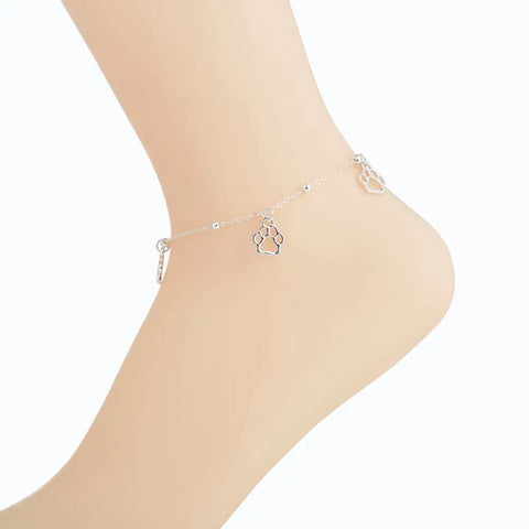 Paw Print Anklet