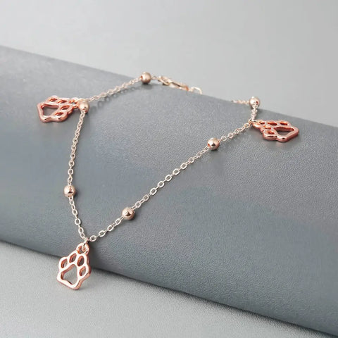 Paw Print Anklet
