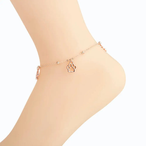 Paw Print Anklet