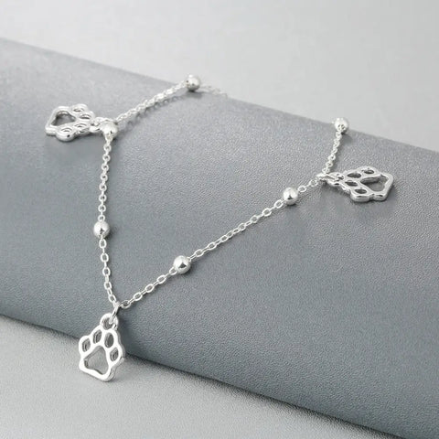 Paw Print Anklet