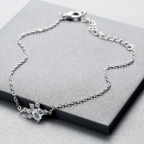 Paw Rhinestone Bracelet