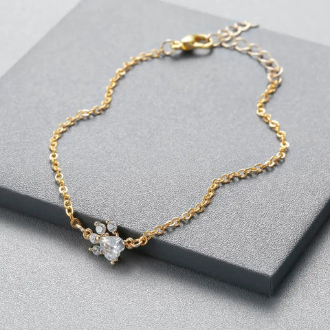 Paw Rhinestone Bracelet