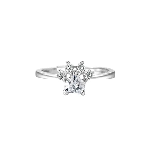 Paw Rhinestone Ring