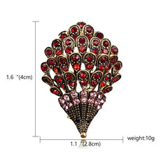Peacock Brooch