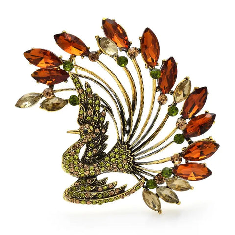 Peacock Brooch